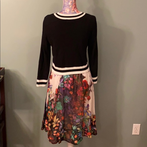 Maeve Osceola Size Small Sweater Floral Dress - Picture 5 of 5